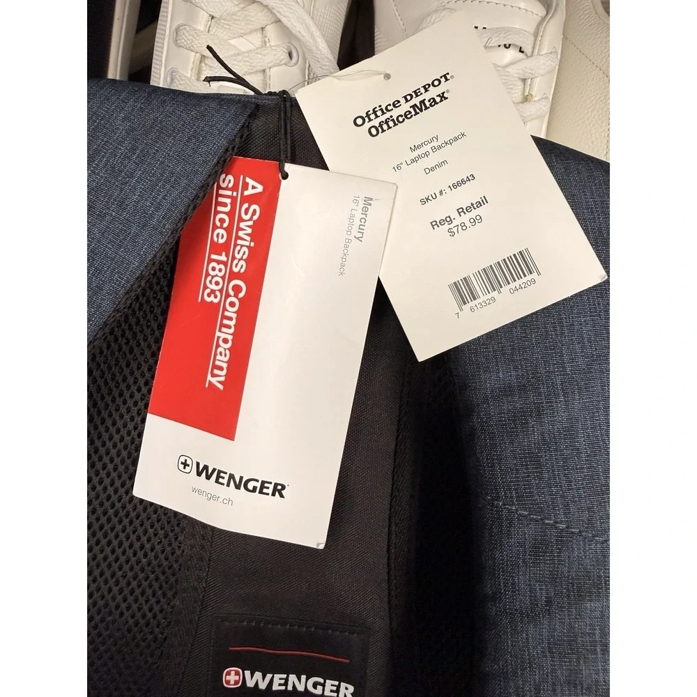 Wenger Mercury Backpack With 16in. Laptop Pocket, Denim